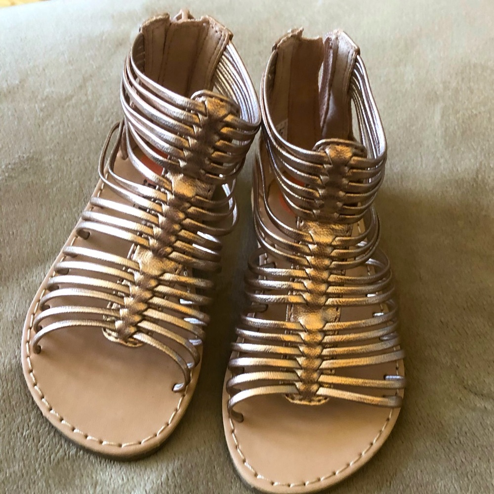 Rose Gold Gladiator Sandals